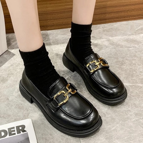 Round Toe Chunky Loafers